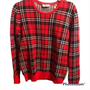 Equipment (brand) Red Plaid Wool Sweater Large​​
